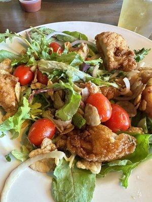 The Great Salad Ever!!! Crispy Chicken Garlic Glazed