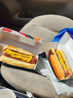 2 hot dogs for $3.98