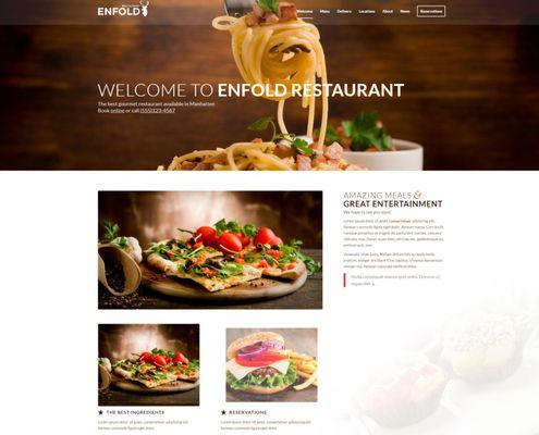 Houston Web Design - Web Theory Designs - Web Design Houston - Restaurant Mockup