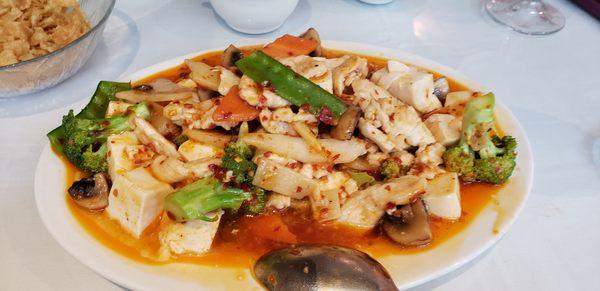 Chicken mix vegetable with tofu..spicy