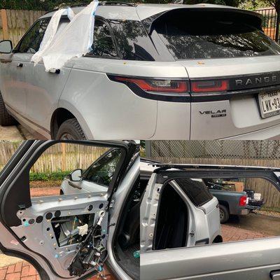 2018 Range Rover Velar door glass replacement.