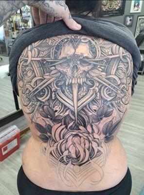 WIP back piece by Dave