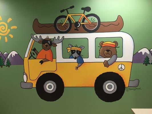 One of our original murals for our cool patients to enjoy!