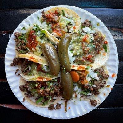 Tacos de Carne Asada. Delicious!