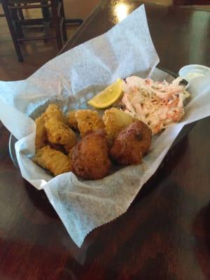 Fried oyster lunch basket.