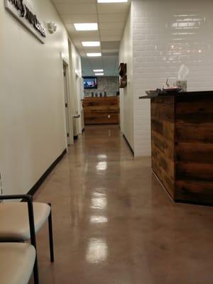 Hallway to treatment area