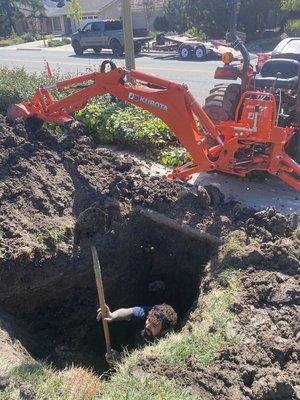 Just another fine sewer lateral clean out installation 08 feet deep that thing was deep