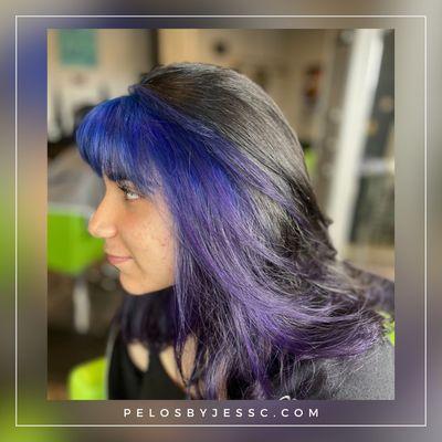 Purple and Blue Bangs By Tayler
We love this look @taytamesmanes