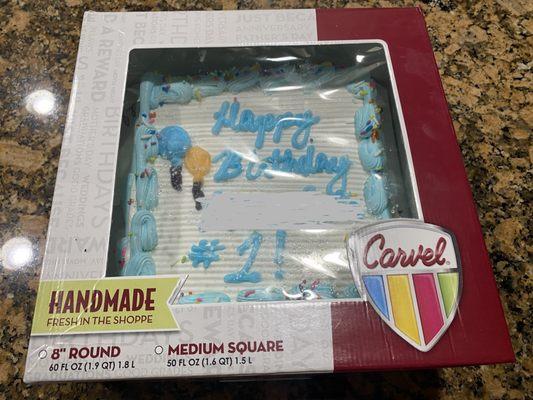 Carvel Ice Cream cake