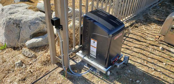 Above ground Liftmaster slide gate operator installation