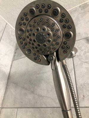 Shower heads never touched ever.