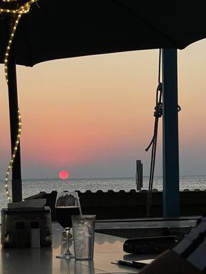 Outdoor Patio with sunset view