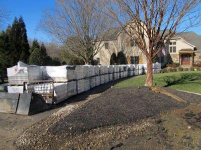 Pavers for a big driveway project in Clifton, VA