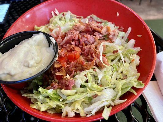 Chopped BLT with Blue Cheese Dressing