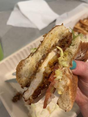 Chicken crunch sandwich - delicious!