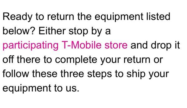 Email from tmobile