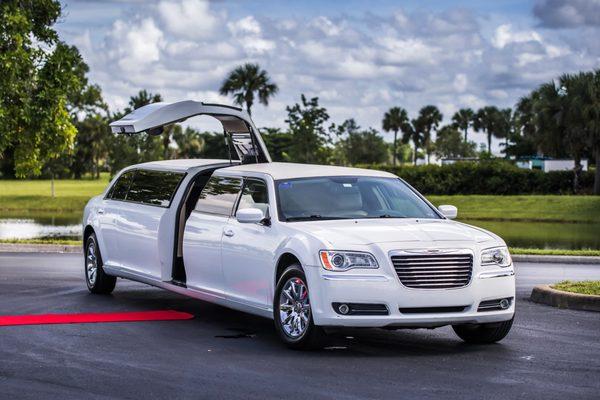 Chrysler 300 stretch limousine accommodates 10 passengers and is perfect for traveling in class and style with a touch of pizzazz.