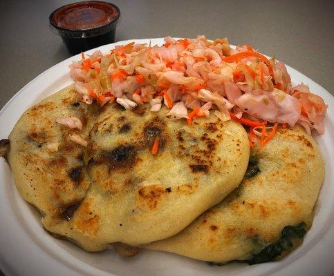 Pupusas with the Slaw