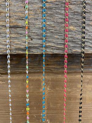 Enamel chain perfect for bracelets and anklets