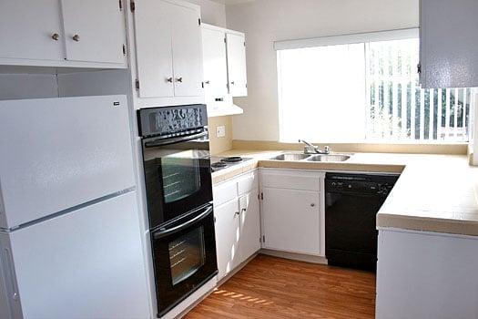 Kitchen with Plank flooring