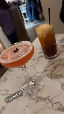 Cocktails and Thai Iced Tea