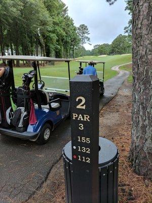 Hole 2 marker.