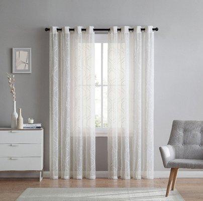 Mabel Sheer Grommet Curtain Panel - Ivory