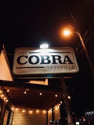 Cobra front entrance signage from Gallatin Pike