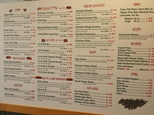 Their menu