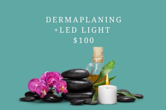 Dermaplaning facial 60 min/$100