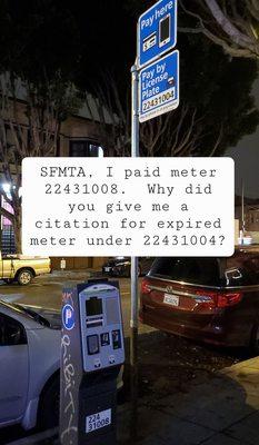 SFMTA gave me a citation for expired meter even though it is not.  No justice at SFMTA.