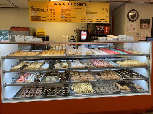 Donuts, cake , croissants and burritos taco with three flavors and more and kolaches.