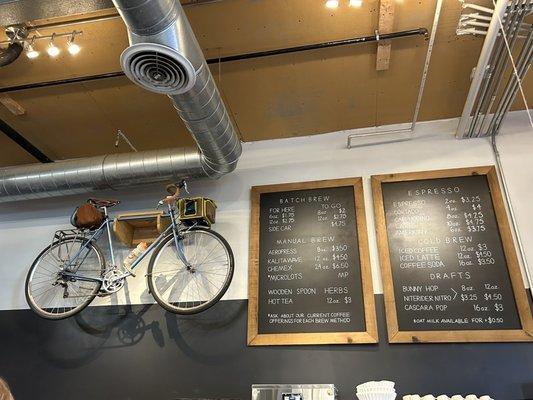 2 of my great loves. Coffee and bikes