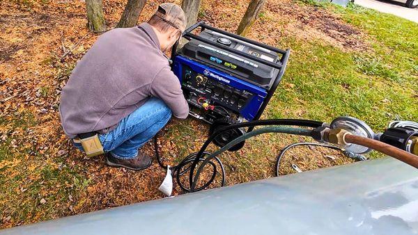 Generator set-up and connection.