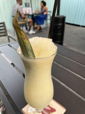 Piña colada (virgin, bc/ it's a weekday, and I don't want to drink)