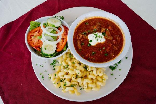 Pork goulash  with side salad