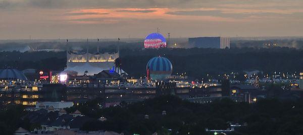 View from the Master Bedroom + Firework view from Epcot and MK