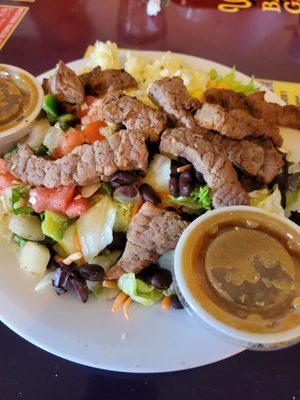 Southwest Cobb salad with steak