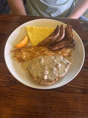 Fried Steak and Eggs! So delicious and so filling!