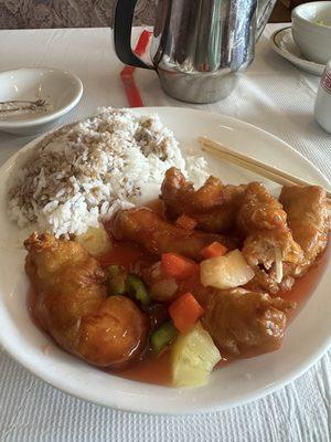 Sweet n sour chicken lunch special