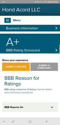 A+ Better Business Bureau