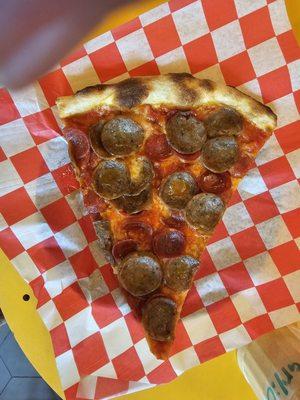 Pepperoni and sausage pizza was very good.