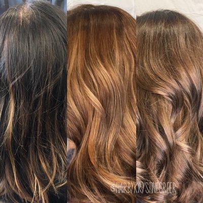 2 sessions to get a soft natural brown