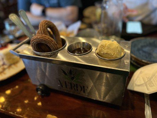 Delicious churros in a cute authentic Mexican churro cart