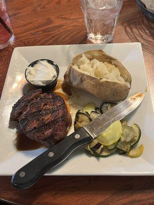 Filet dinner cooked to perfection!