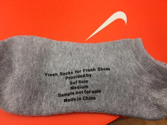 How cool is this!!!  Fresh socks to try on the shoes