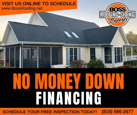 Boss Roofing | No Money Down Financing Options | Roofing, Siding, Gutters