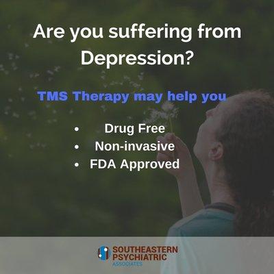 TMS is a treatment for patients with severe depression.