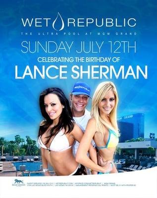 2009 celebrating 7/7 B'day on the 12th while working as one of the original hosts / promoters launching Wet Republic at the MGM.