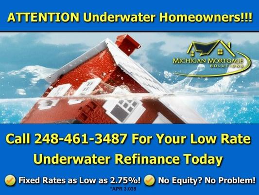 Looking for help with your underwater mortgage in Michigan, call (248) 461-3487